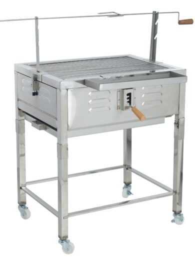 昇降式不銹燒烤鋼炭爐(長方形)