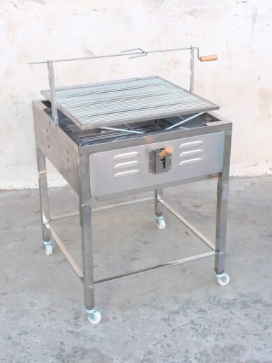 昇降式不銹鋼燒烤炭爐(正方形)